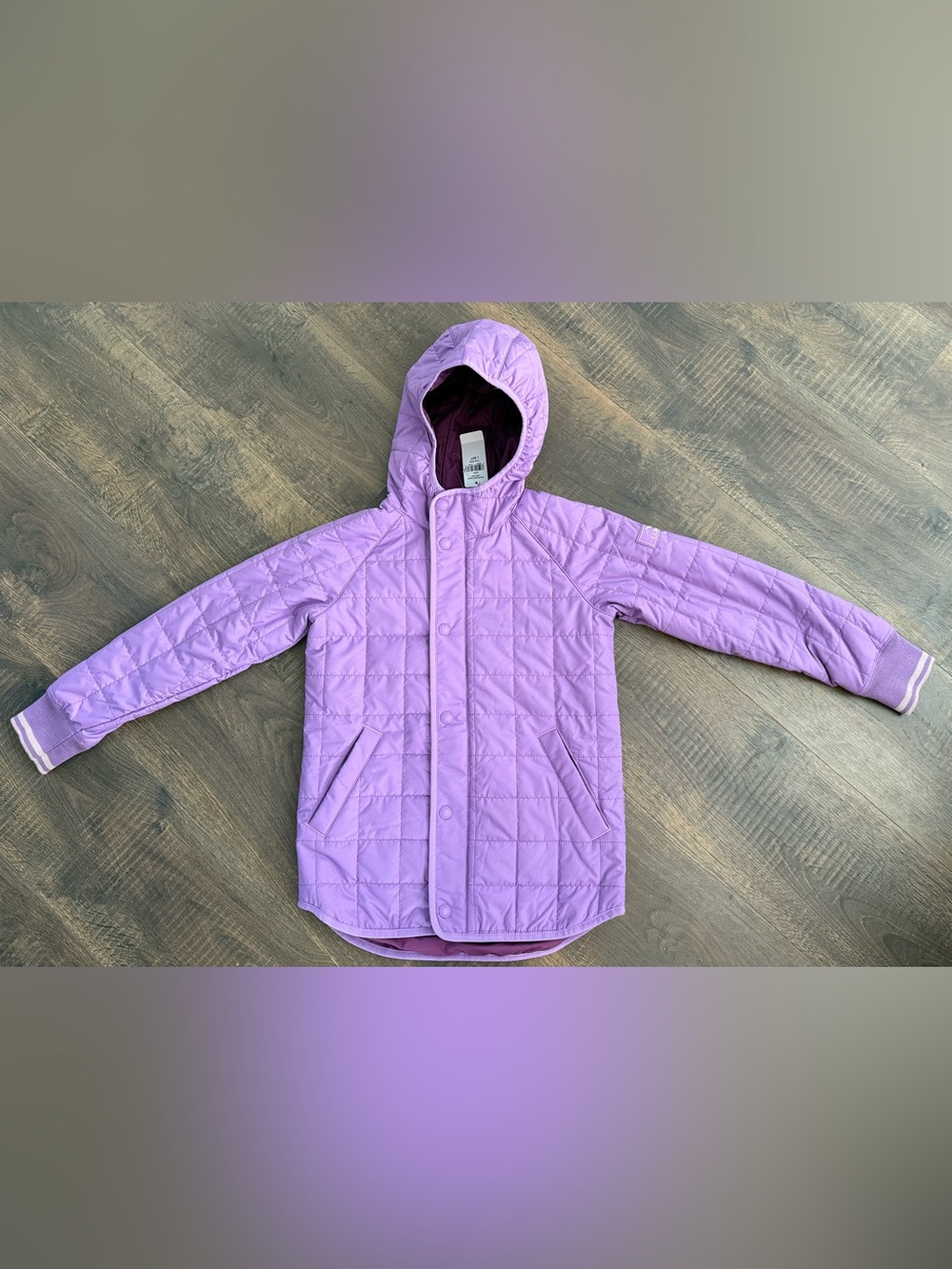 L.L. Bean Girls' Quilted Hooded Puffer Jacket - Lavender